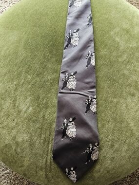 Horchow Collection Men's Classic Black Dance-Pattern Fred & Ginger Tie